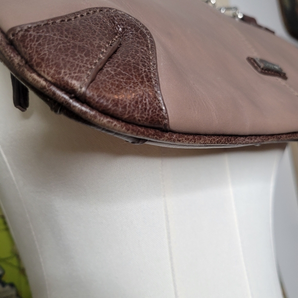 Vintage Joe's Jeans Leather Crossbody/Cluch Purse Handbag Brown Tan - Picture 5 of 12